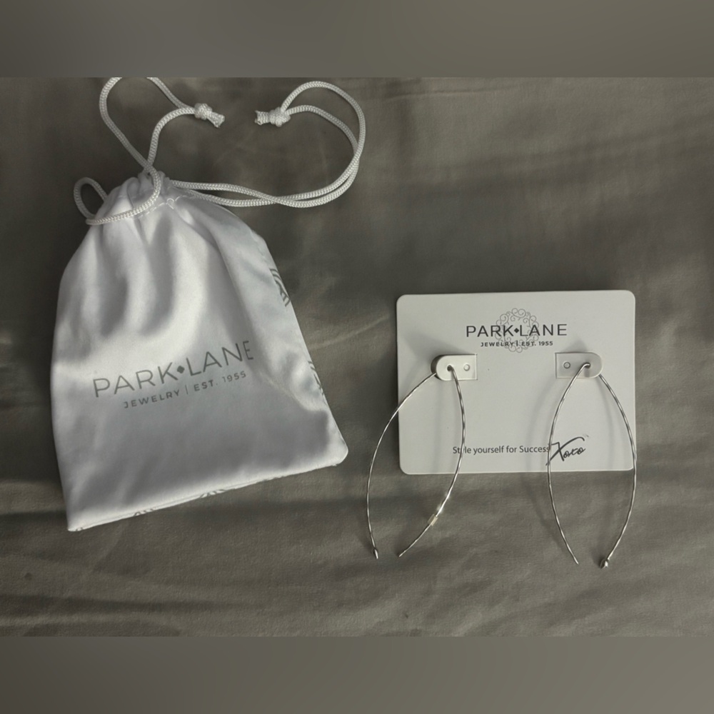 Park Lane Sleek Silver Oval Earrings